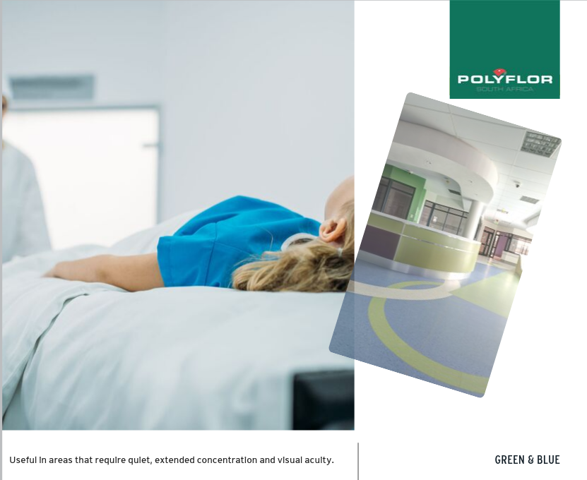 Green and blue is useful for healthcare facilities that require quiet and concentration