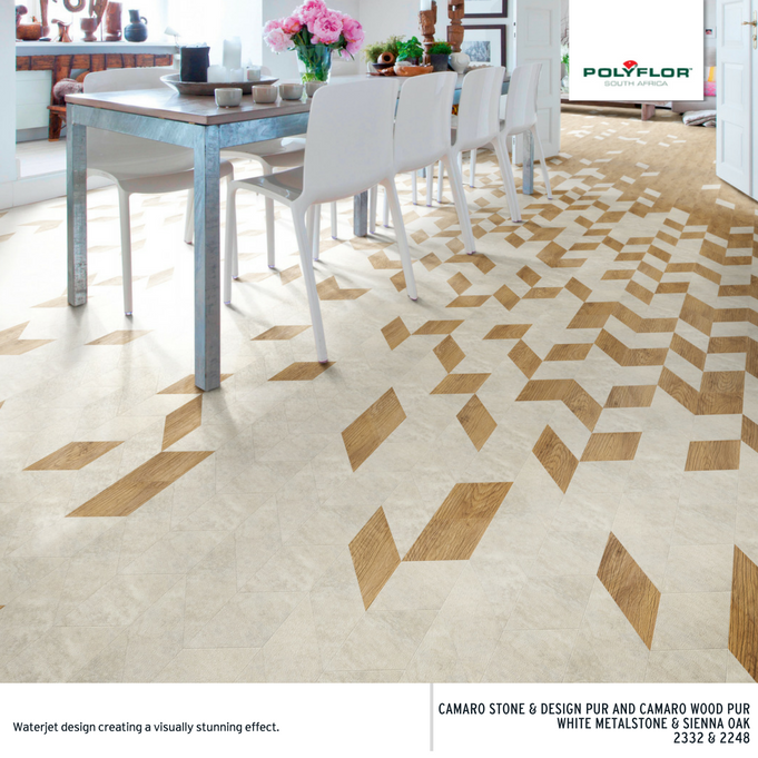 Watejet vinyl flooring design